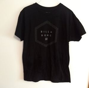 🌷‼️5/$20 Vintage Billabong Logo Moyen Mens Black Short Sleeve Tee Shirt Medium